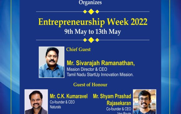 Entrepreneurship  Week -9th -13th May, 2022