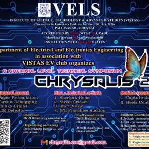 National level technical symposium Chrysalis 2k23