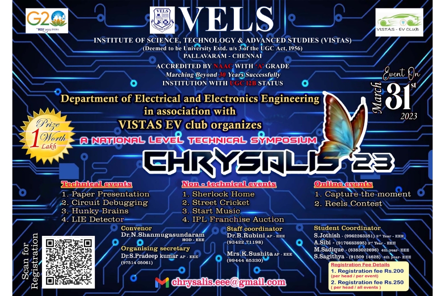 National level technical symposium Chrysalis 2k23