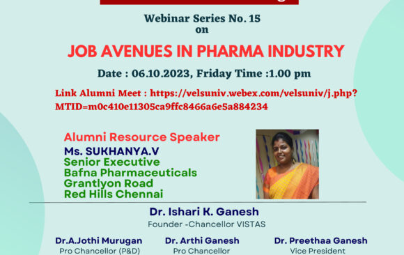 Webinar on Job Avenues in Pharma Industry  