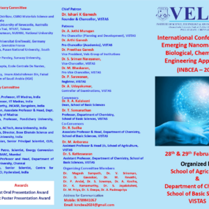 International Conference on Emerging Nanomaterials in Biological, Chemical  and Engineering Applications (INBCEA – 2024)