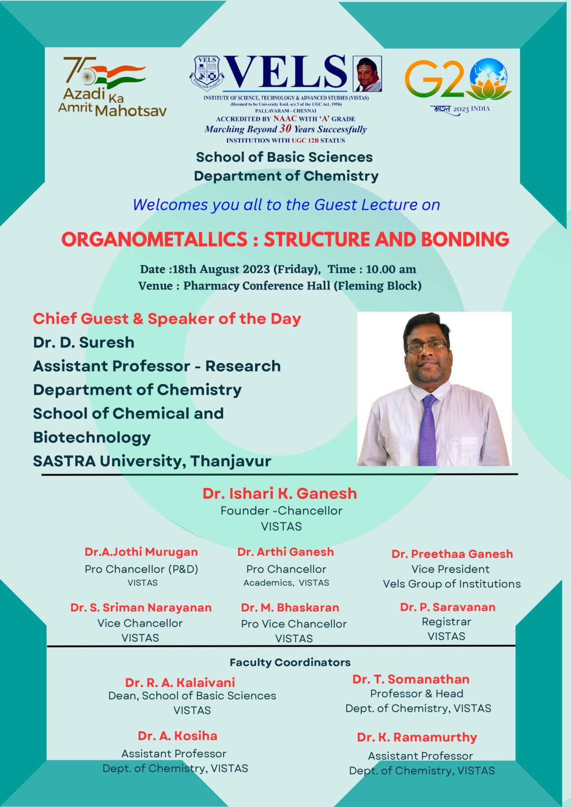 Guest Lecture on ORGANOMETALLICS : STRUCTURE AND BONDING