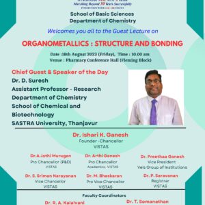 Guest Lecture on ORGANOMETALLICS : STRUCTURE AND BONDING